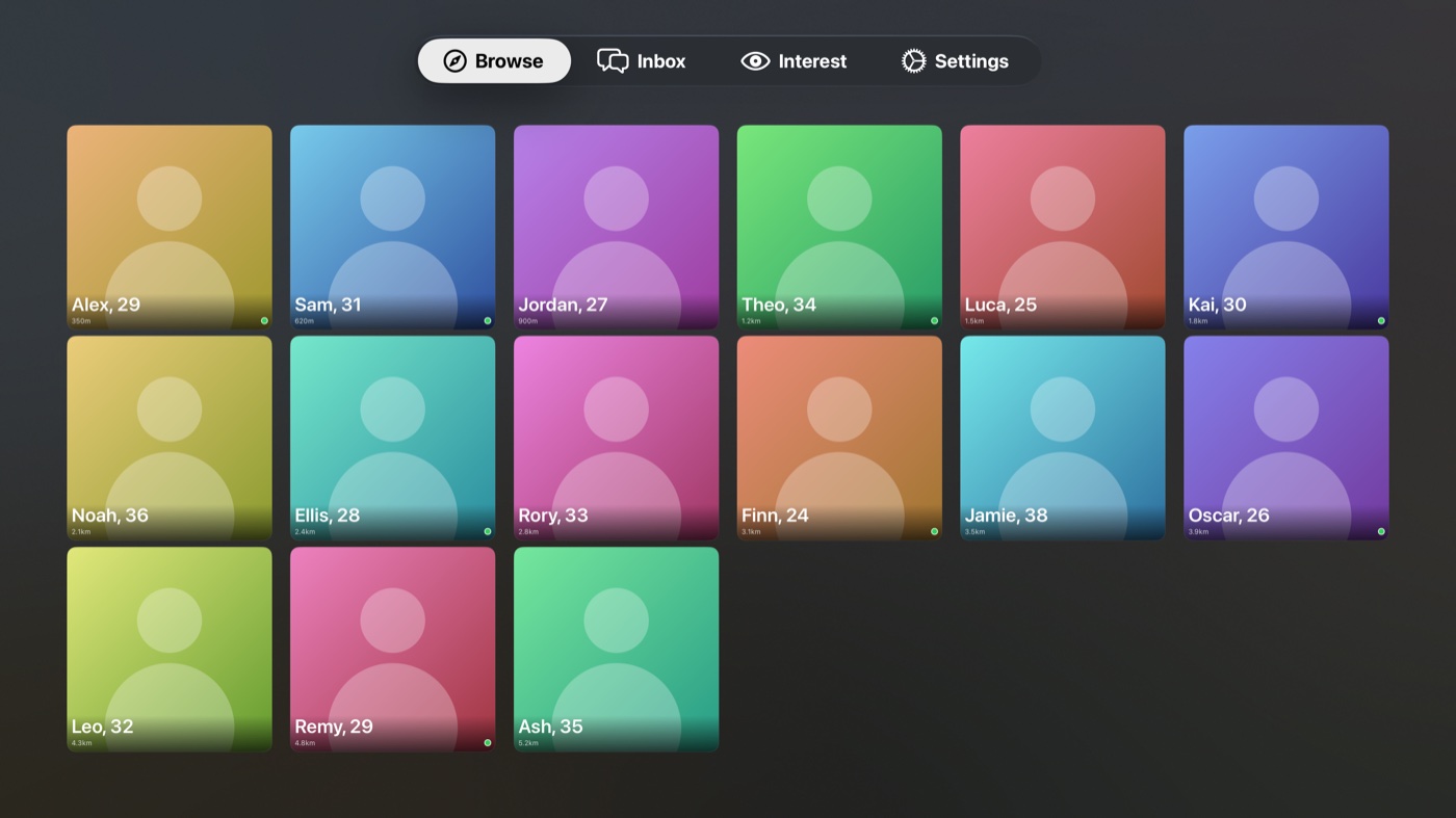 NativeGrind on Apple TV showing the browse grid